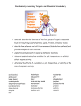 Biochemistry Learning Targets and Essential Vocabulary  name describe