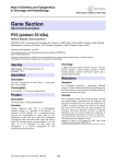 Gene Section P53 (protein 53 kDa) Atlas of Genetics and Cytogenetics