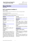 Gene Section EXT1 (exostoses (multiple) 1) Atlas of Genetics and Cytogenetics