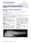 Cancer Prone Disease Section Hereditary multiple exostoses (HME) in Oncology and Haematology