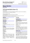 Gene Section TCF12 (transcription factor 12) Atlas of Genetics and Cytogenetics
