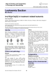 Leukaemia Section inv(16)(p13q22) in treatment related leukemia Atlas of Genetics and Cytogenetics