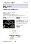 Gene Section LPP (lipoma preferred partner) Atlas of Genetics and Cytogenetics