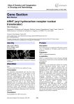 Gene Section ARNT (aryl hydrocarbon receptor nuclear translocator) Atlas of Genetics and Cytogenetics