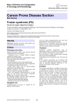 Cancer Prone Disease Section Frasier syndrome (FS) Atlas of Genetics and Cytogenetics