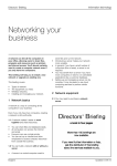 Networking your business Information technology Directors’ Briefing