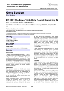 Gene Section CTHRC1 (Collagen Triple Helix Repeat Containing 1)
