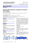 Gene Section LATS1 (LATS, large tumor suppressor, homolog 1 (Drosophila))