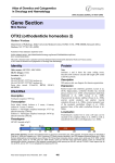 Gene Section OTX2 (orthodenticle homeobox 2)  Atlas of Genetics and Cytogenetics