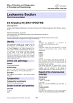 Leukaemia Section t(5;12)(q33;p13) ERC1/PDGFRB  Atlas of Genetics and Cytogenetics