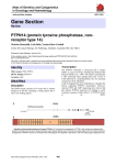 Gene Section PTPN14 (protein tyrosine phosphatase, non receptor type 14) -