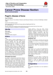 Cancer Prone Disease Section Paget's disease of bone in Oncology and Haematology