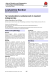 Leukaemia Section 1q translocations (unbalanced) in myeloid malignancies Atlas of Genetics and Cytogenetics