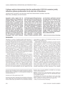 Linkage analysis demonstrates that the prothrombin G20210A mutation jointly