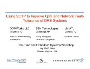Using SCTP to Improve QoS and Network Fault-