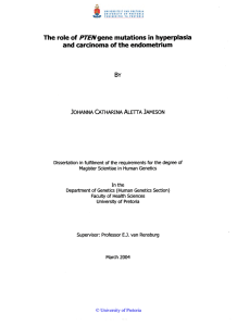 PTENgene and carcinoma of the endometrium