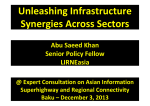 Unleashing Infrastructure  Synergies Across Sectors Abu Saeed Khan Senior Policy Fellow