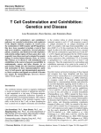 T Cell Costimulation and Coinhibition: Genetics and Disease