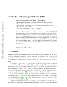 On the Bel radiative gravitational fields Joan Josep Ferrando aez