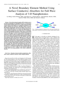 A Novel Boundary Element Method Using Surface Conductive Absorbers for Full-Wave