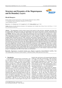 Structure and Dynamics of the Magnetopause and Its Boundary Layers Hiroshi Hasegawa