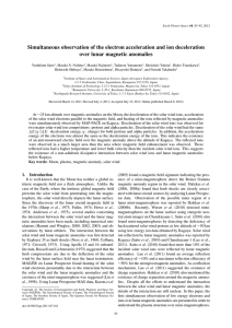 Simultaneous observation of the electron acceleration and ion deceleration