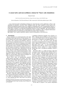 A conservative and non-oscillatory scheme for Vlasov code simulations Takayuki Umeda