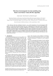 Thin-sheet electromagnetic inversion modeling using Monte Carlo Markov Chain (MCMC) algorithm