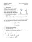 UNIVERSITY OF VERMONT Masters Comprehensive Examination Department of Physics January 15, 2011