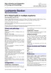 Leukaemia Section t(11;14)(q13;q32) in multiple myeloma Atlas of Genetics and Cytogenetics