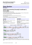 Gene Section GCNT3 (glucosaminyl (N-acetyl) transferase 3, mucin type)