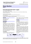 Gene Section KLF4 (Kruppel-like factor 4 (gut)) Atlas of Genetics and Cytogenetics