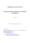 Linköping University Post Print Pharmacogenomics of importance for paclitaxel chemotherapy
