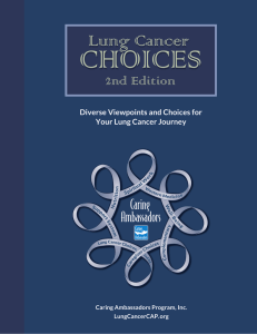 CHOICES Lung Cancer 2nd Edition Diverse Viewpoints and Choices for