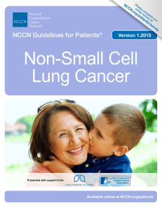 Non-Small Cell Lung Cancer NCCN Guidelines for Patients Version 1.2015