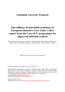Surveillance of microbial resistance in European Intensive Care Units: a first
