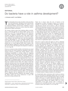 Do bacteria have a role in asthma development? EDITORIAL