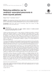 | Reducing antibiotics use for ventilator-associated pneumonia in brain-injured patients