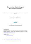 Fast-switching all-printed organic electrochemical transistors Linköping University Post Print