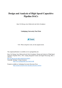 Design and Analysis of High Speed Capacitive Pipeline DACs