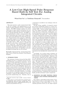 A Low-Cost High-Speed Pulse Response Based Built-In Self Test For Analog