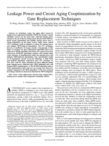 Leakage Power and Circuit Aging Cooptimization by Gate Replacement Techniques