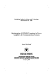 Optimization of LDMOS Transistor in Power Amplifiers for Communication Systems