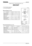 2SC2347 TV UHF Oscillator Applications TV VHF Mixer Applications Maximum Ratings