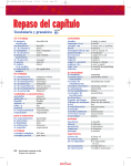 Repaso del capítulo Vocabulario y gramática en el trabajo actividades