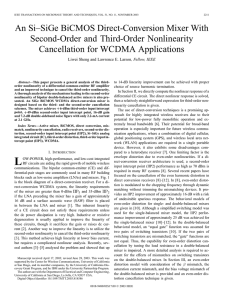 An Si–SiGe BiCMOS Direct-Conversion Mixer With Second-Order and Third-Order Nonlinearity