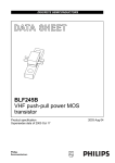 DATA  SHEET BLF245B VHF push-pull power MOS transistor