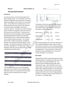 Physics     Week 15(Sem. 2)