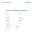 2-2 Homework Key (Medians &amp; Angle Bisectors)