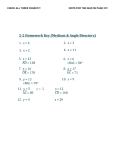 2-2 Homework Key (Medians &amp; Angle Bisectors)